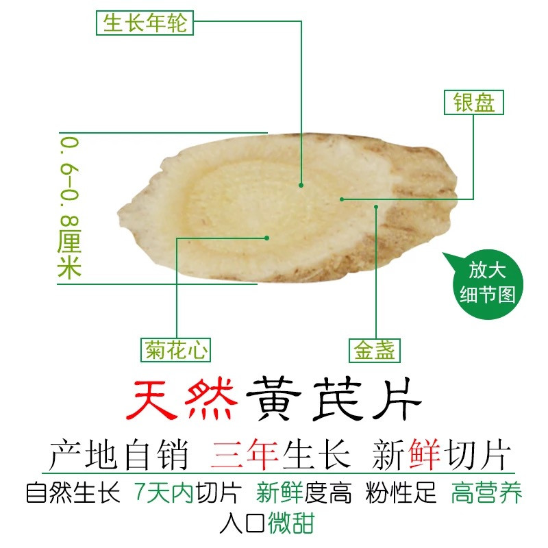 【邮乐 定西馆】天然黄.芪片200g包邮