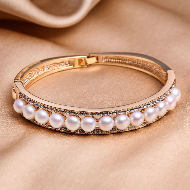 仙蒂瑞拉珠宝/SANDYRILLA 幸福之环5.5-6mm近圆珍珠手镯