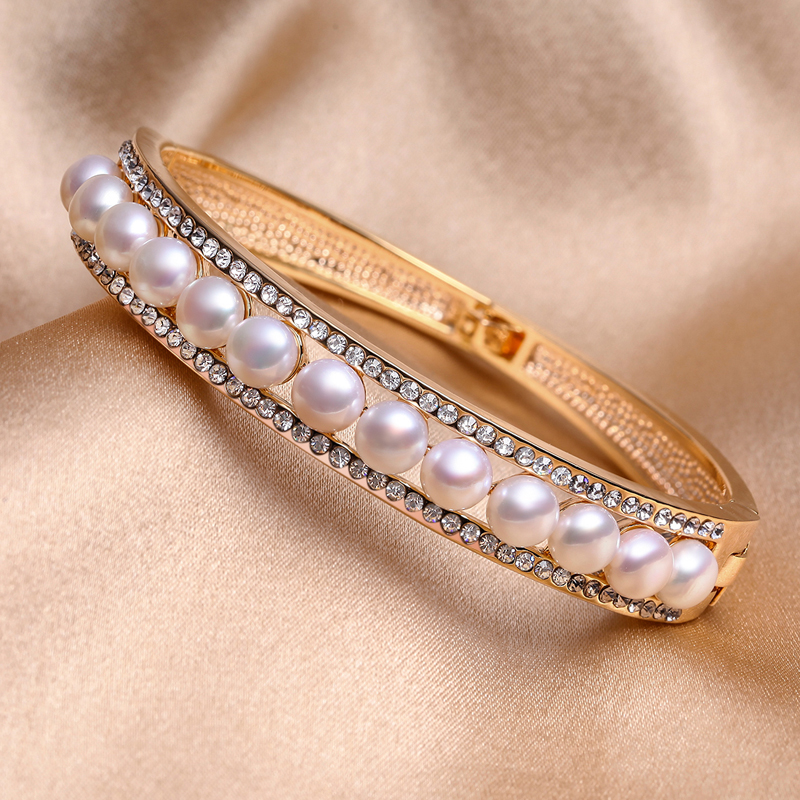 仙蒂瑞拉珠宝/SANDYRILLA 幸福之环5.5-6mm近圆珍珠手镯