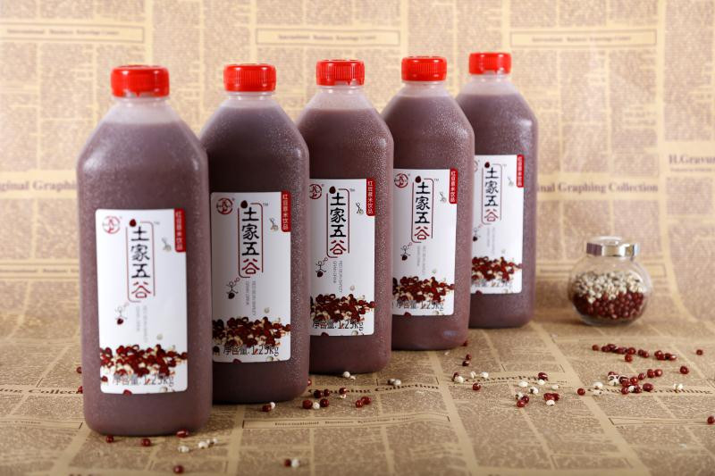 土家五谷 红豆薏米汁饮料热销 谷物饮料厂家供应 绿色健康五谷杂粮饮品  1.25kg x 6 瓶
