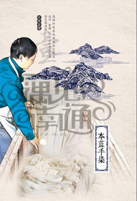 中国邮政 南通蓝印花布 明信片 中国邮政 收藏工艺流程 非物质文化遗产