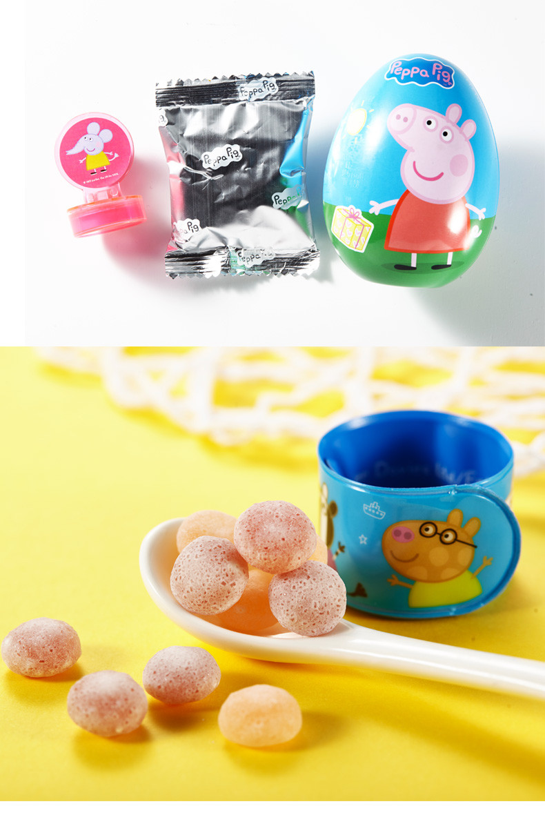 小猪佩奇惊奇蛋果汁软糖10g*3个 奇趣蛋儿童零食玩具糖果社会人