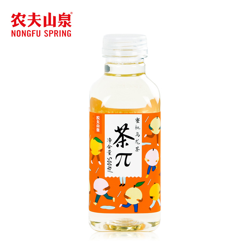 C34农夫山泉 茶π（茶派） 蜜桃乌龙茶 500ml 1瓶