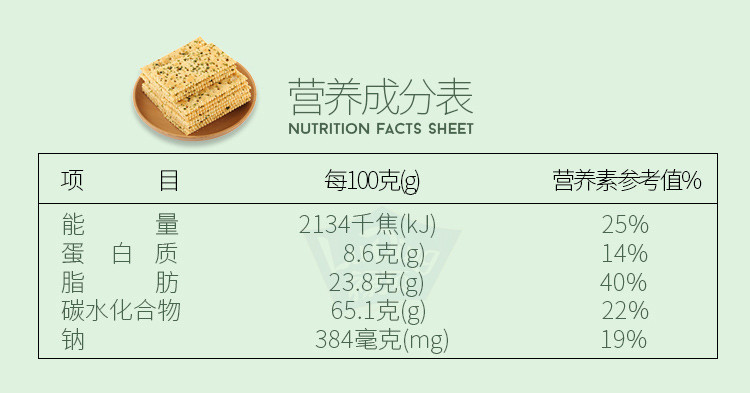 禄顶苏打饼干360g  五种口味随机发货