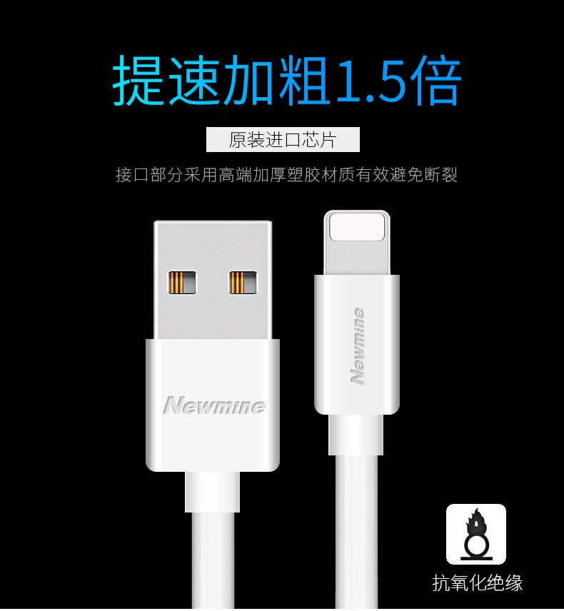 【世界邮政日】特惠10.9元限量109件，纽曼苹果数据线