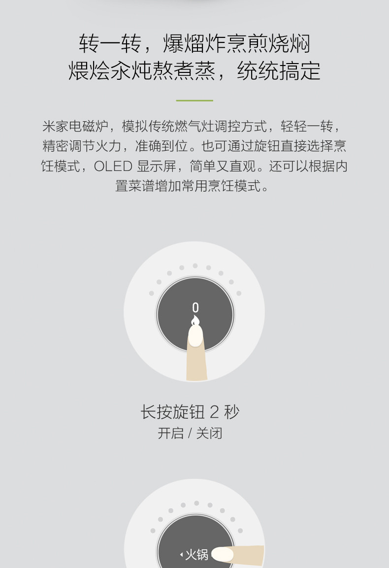 小米/MIUI 米家电磁炉 官方正品 家用双频火力智能精准温控小米电磁炉