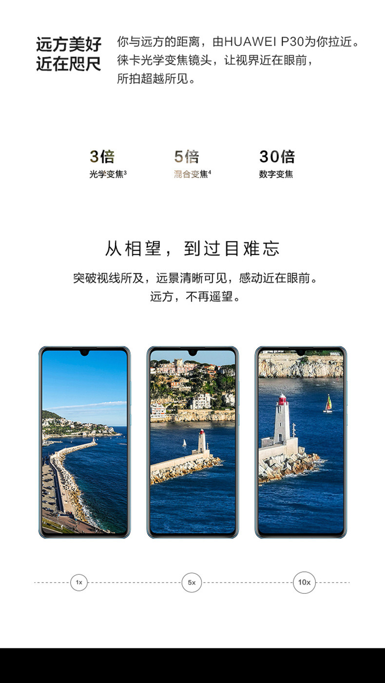 华为/HUAWEI p30 8+256G全面屏超感光徕卡三摄变焦双景录像980芯片