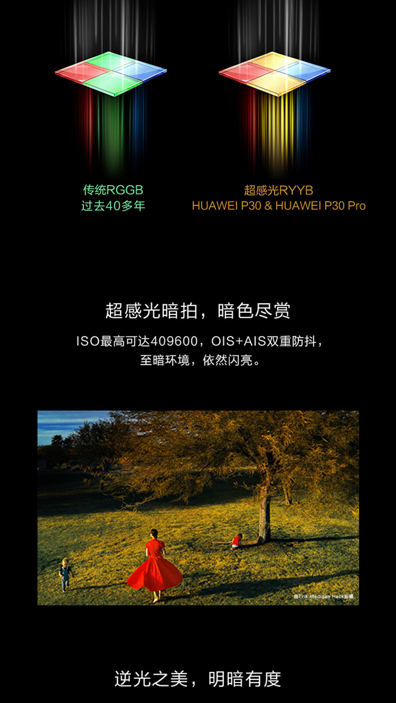 华为/HUAWEI P30 Pro 8+256G 曲面屏超感光徕卡四摄变焦双景录像