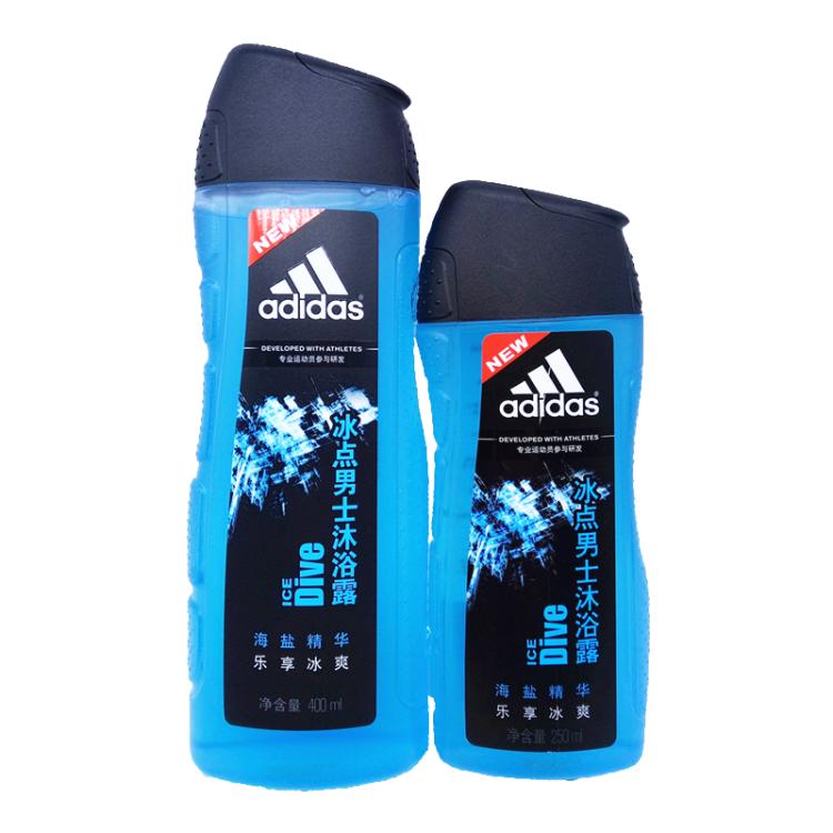 阿迪达斯adidas男士活力沐浴露 冰点沐浴液400+250ml(含海盐精华)