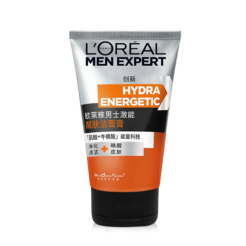 欧莱雅/L＇OREAL 男士激能醒肤洁面膏100ml 净化清洁醒肤洗面奶