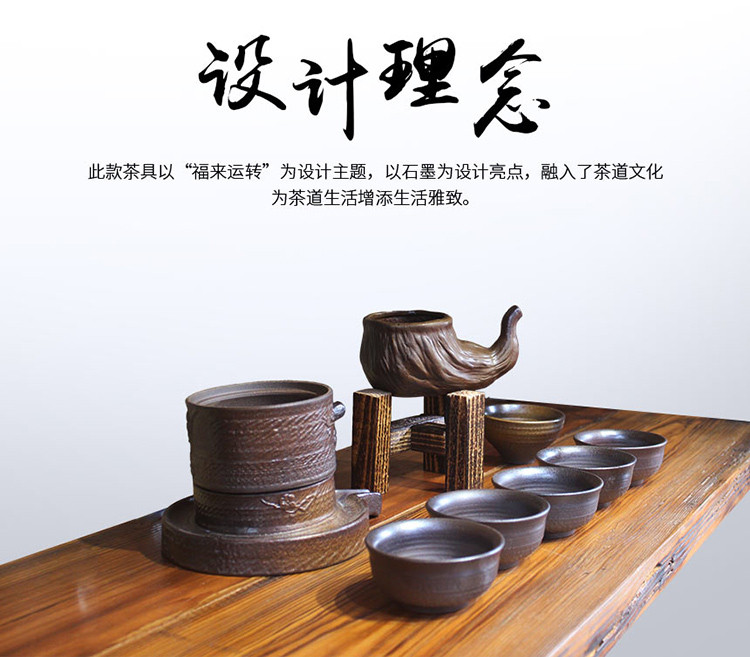 千瓷阁 陶瓷 10头自动茶具陶瓷礼品盒 Q862
