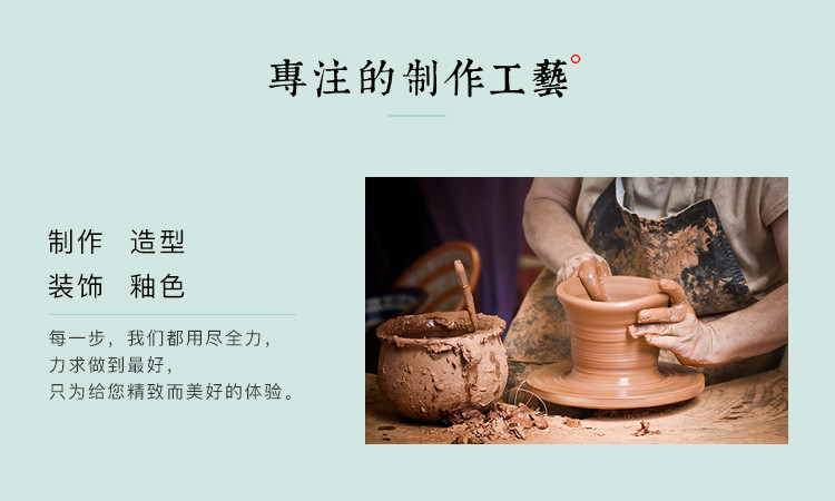 千瓷阁 陶瓷 一壶二杯带茶盘 花茶套装 Q855