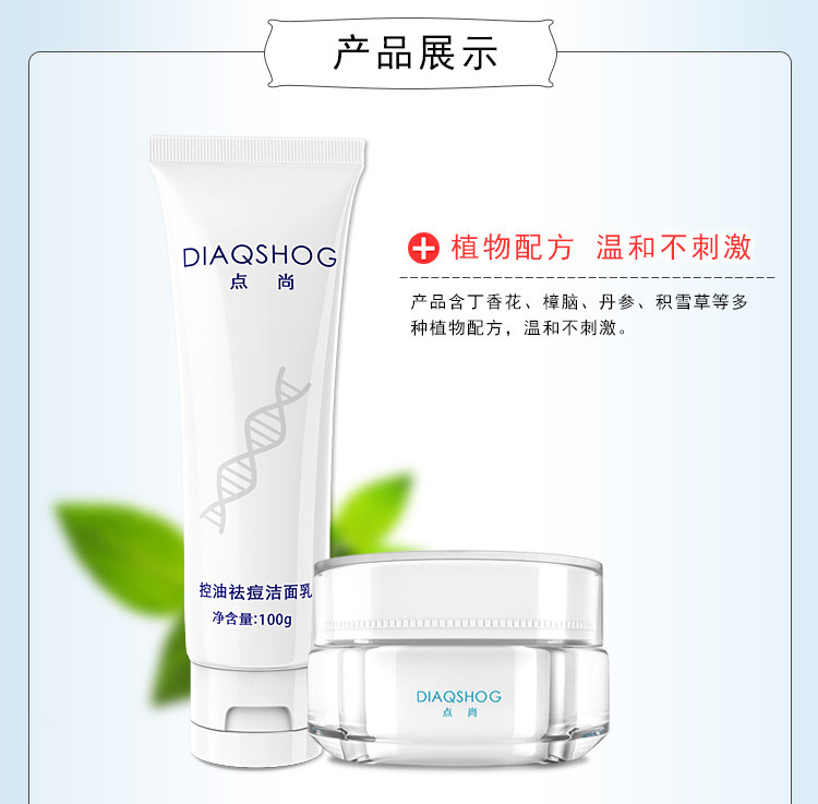 DIAQSHOG点尚 祛痘套装 洁面乳100g+祛痘霜20g