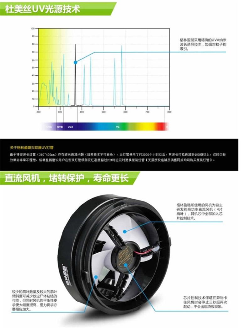 格林盈璐灭蚊灯GM931G 户外 光触媒灭蚊器驱蚊器