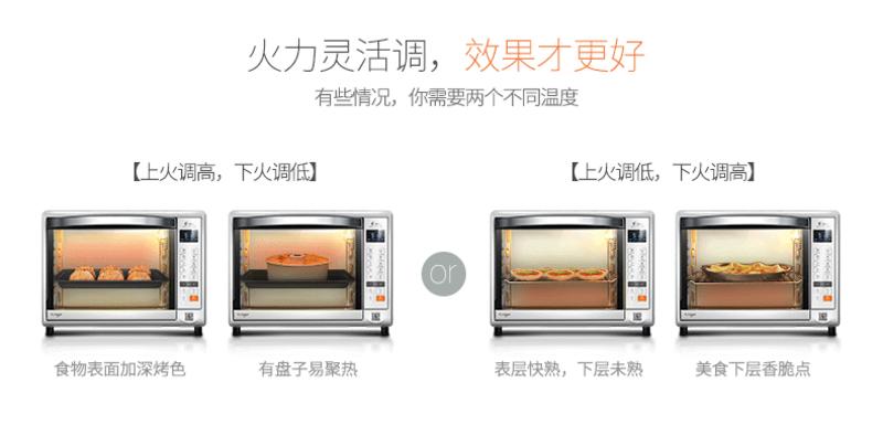 长帝 CRWF32AM贝贝 智能 独立控温 多功能电烤箱家用烘焙