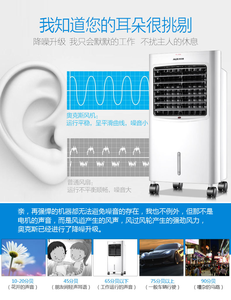 奥克斯空调扇冷暖两用冷风机家用冷气扇制冷器水冷小型空调冷风扇