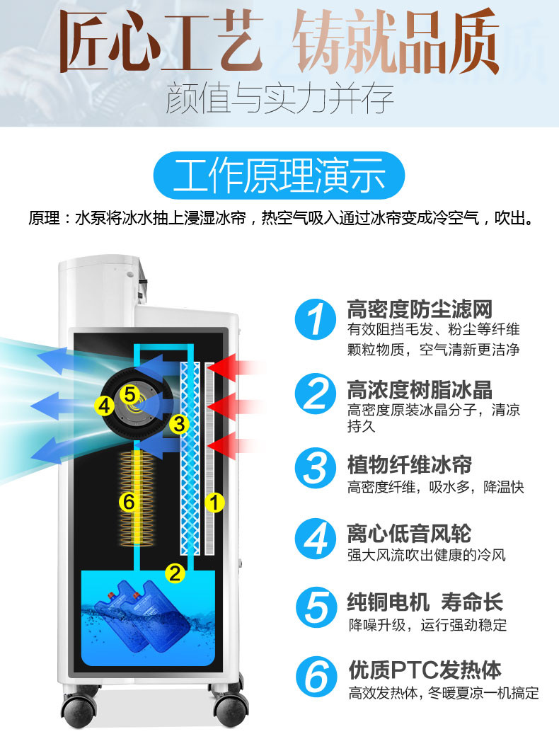 奥克斯空调扇冷暖两用冷风机家用冷气扇制冷器水冷小型空调冷风扇