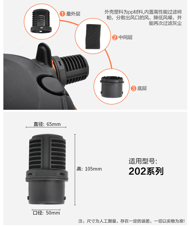 杰诺吸尘器配件 消音过滤器