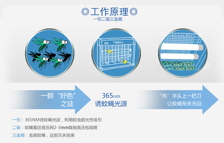 汤玛斯制造电击式灭蚊器室内灭蚊灯酒店饭馆驱蝇捕蚊器TMS-60WP