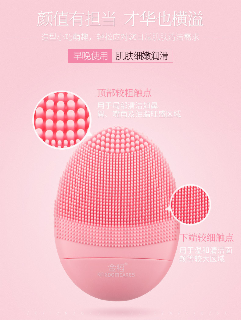 金稻新品KD-308B硅胶洁面仪 超声波震动洗脸仪美容仪 毛孔清洁器