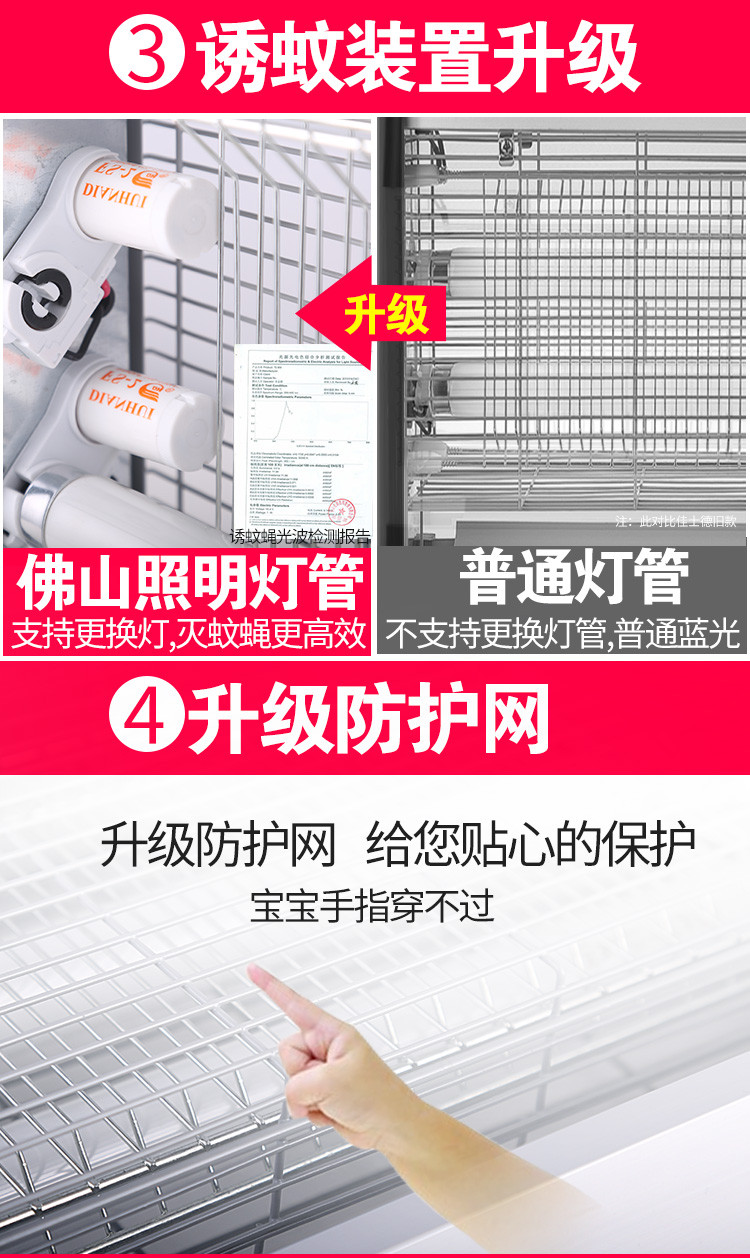 佳士德JSD-40W灭蚊蝇灯商业餐饮单位饭堂灭蝇器覆盖范围大效果佳