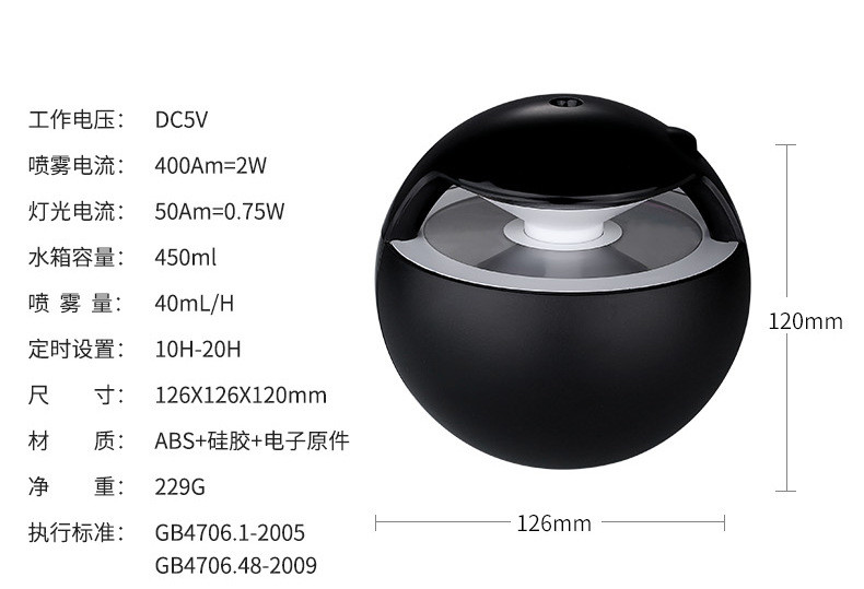 艾米酷迷你加湿器 夜精灵三合一加湿器 创意夜灯加湿器 usb加湿器