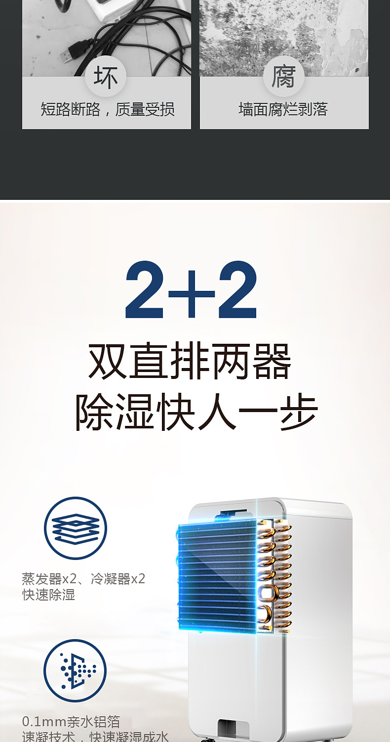 欧井OJ129E除湿机家用轻音抽湿机卧室地下室商业工业大功率除湿器