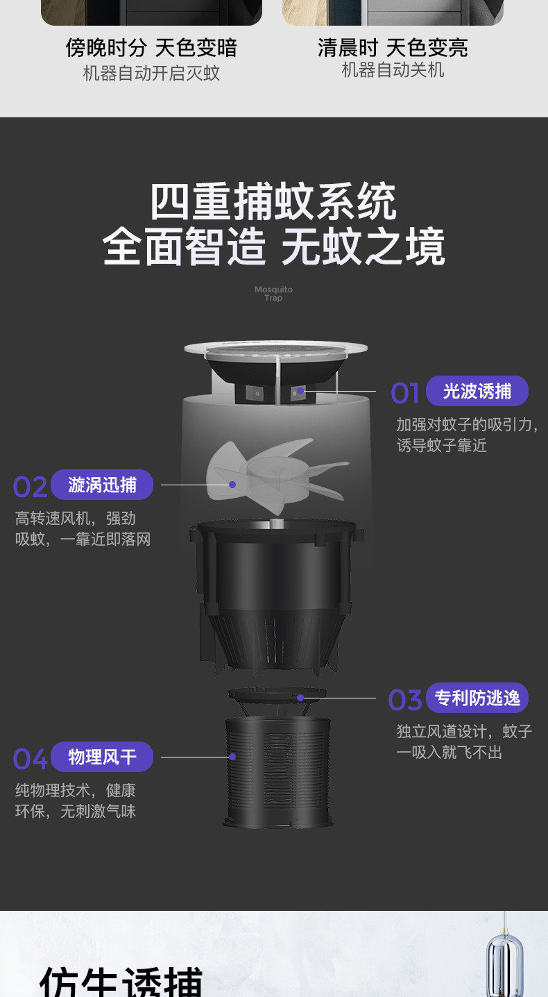 格林盈璐家用灭蚊灯 室内三维仿生灭蚊器 驱蚊器GM965GP