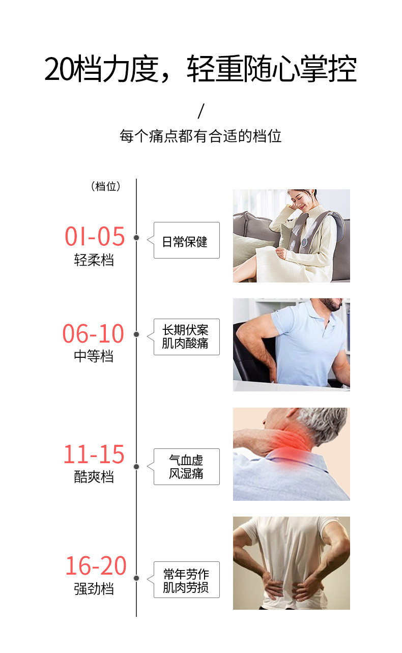 金稻KD-880A颈椎捶打按摩仪器电动热敷腰部颈部揉捏