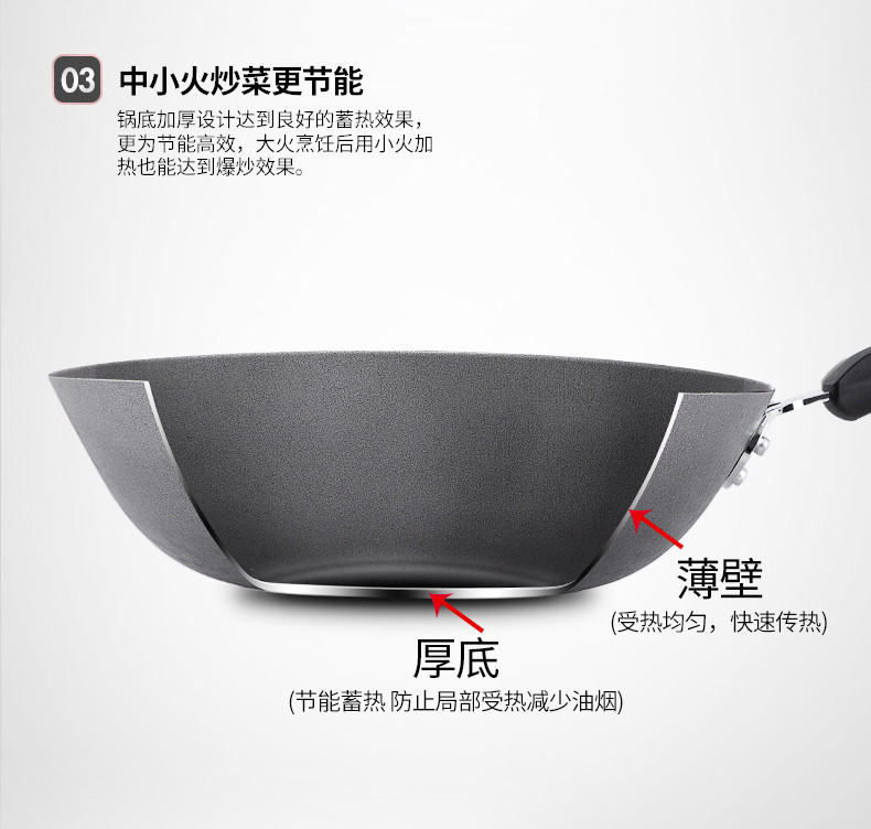 炊大皇/COOKER KING 铸铁炒锅 中华传统补铁 生铁锅炒菜锅32cm