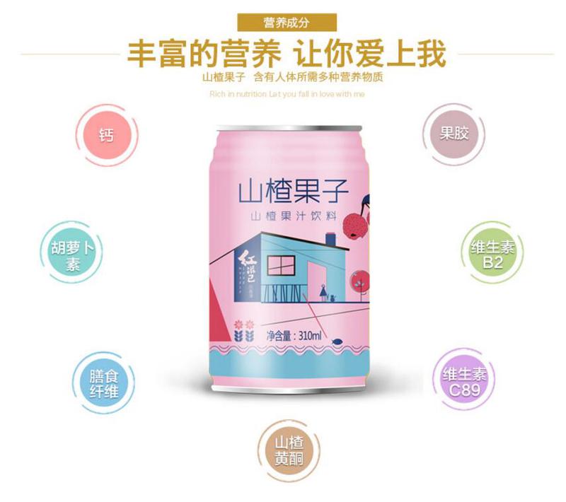 【邮乐 臻选生活馆】 张掖特产 红滋己  杏皮茶/山楂果子饮料  310ml*10听