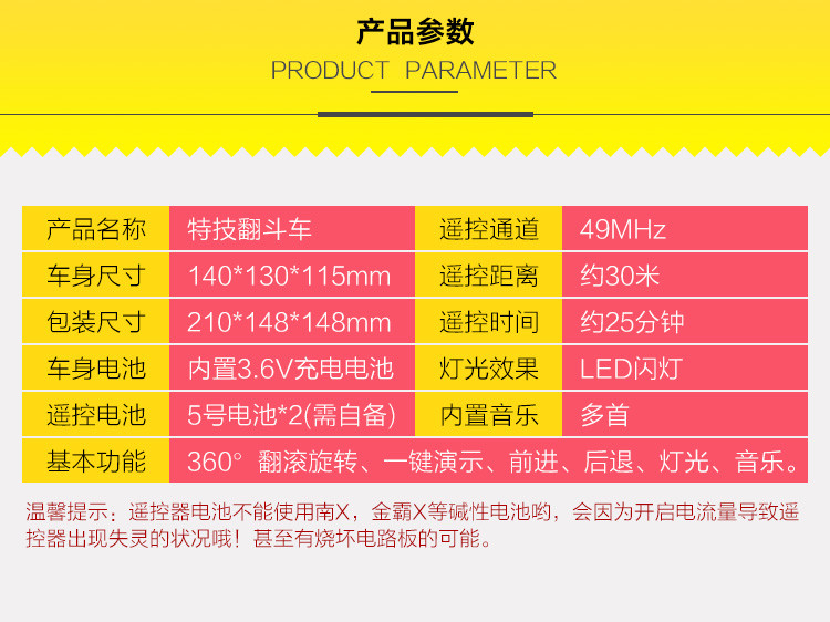 Yimi/益米 icoco翻斗车遥控车 儿童可充电翻滚特技车电动玩具车男孩遥控汽车-723