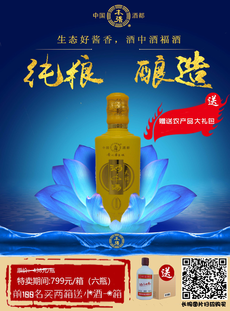 酒中酒 天福黄酒 酱香型白酒500ml（一箱六瓶） 保证正品