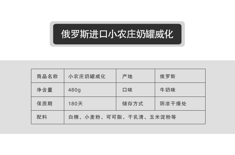 【我爱俄小糖】俄罗斯进口食品 小农庄奶罐威化饼干巧克力威化480g盒装包邮