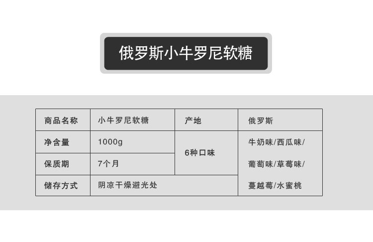 【我爱俄小糖】俄罗斯进口零食大奶牛牛奶巧克力夹心软糖 袋装1kg