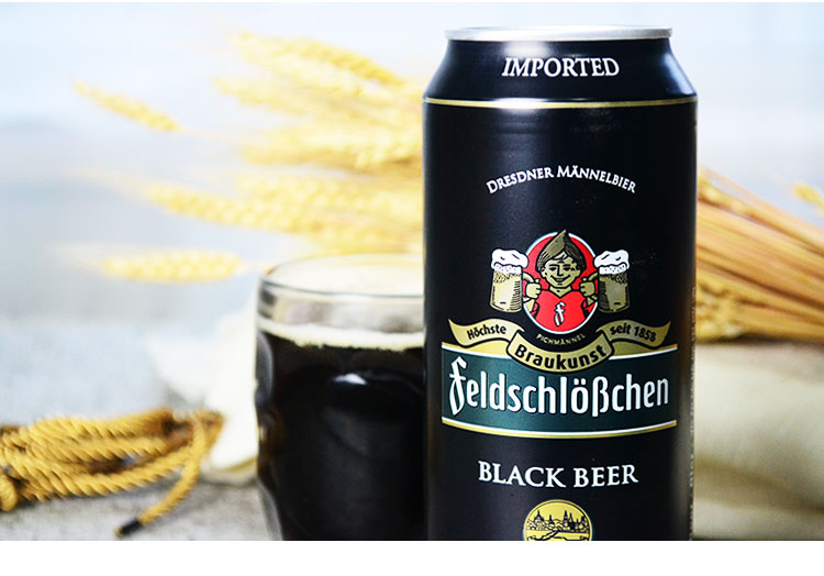 【我爱俄小糖】【12听】德国正品啤酒 原装进口啤酒费尔德堡啤酒黑啤酒500ml×12