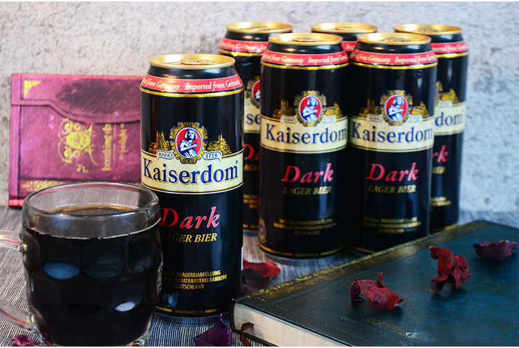 【我爱俄小糖】【一听】德国啤酒进口啤酒Kaiserdom 凯撒黑啤酒500ML*1