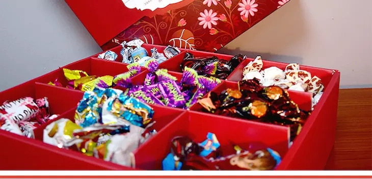 九宫格糖果礼盒（2.5公斤装）包邮（新疆、青海、西藏除外）