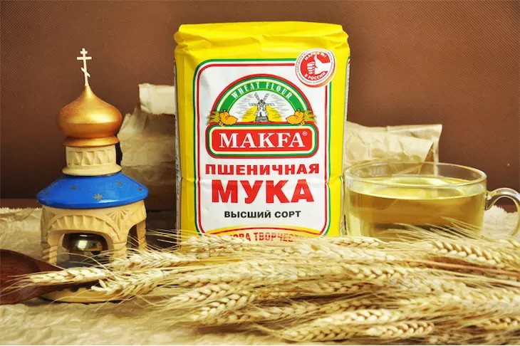 俄罗斯进口马克发全麦面粉2kg*2袋赠通心粉包邮新疆、青海、西藏除外
