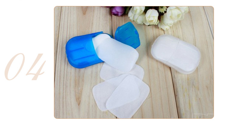 四万公里  便携式香皂片香皂纸肥皂片 创意洗手小肥皂 清洁卫生100片装 SW2014 颜色随机