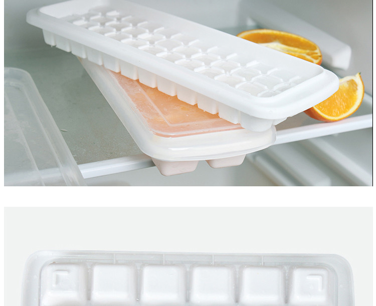 克来比 家用创意冰格 制冰机家用 冰块盒 冰箱制冰盒 DIY制冰器 KLB1012 48格冰格 带盖
