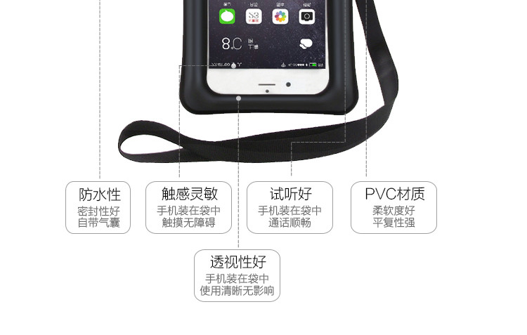 四万公里  手机潜水套触屏防水可拍照 适用苹果iphone6plus  SW1048