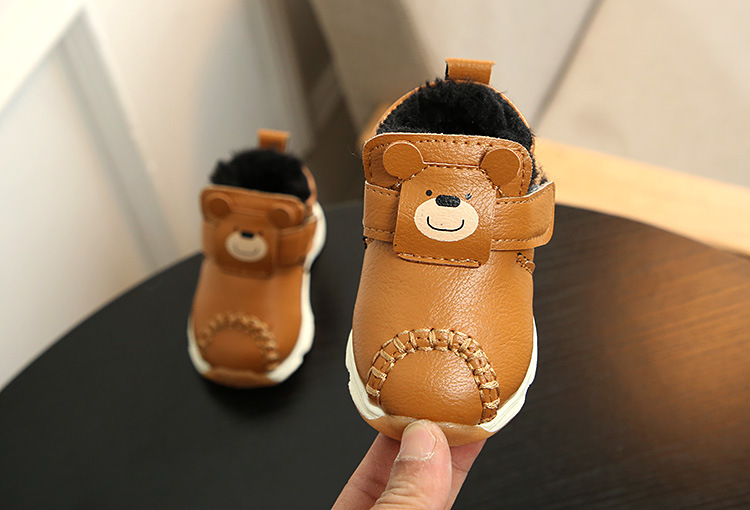 冬季新款宝宝软底棉鞋韩版卡通宝宝机能鞋软底防滑0-1-2岁婴幼儿YJ
