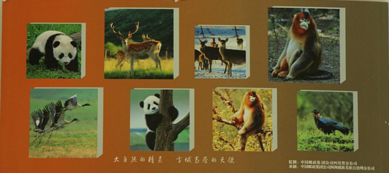 中国邮政 圣地阿坝之精灵阿坝州珍稀动物明信片