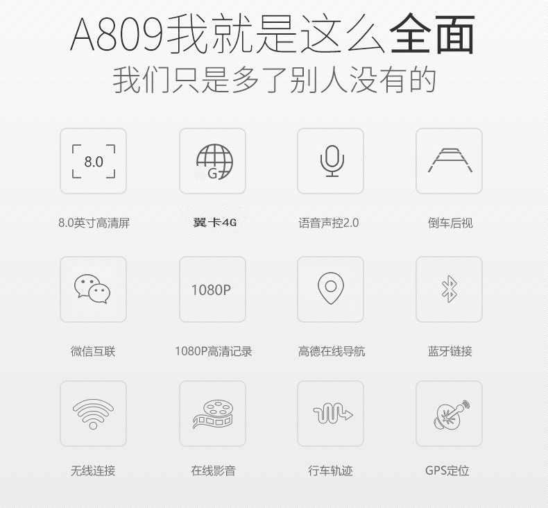 新款凌度流媒体行车记录仪测速导航电子狗一体机 凌渡前后双镜头高清夜视24小时监控 A809款云镜版