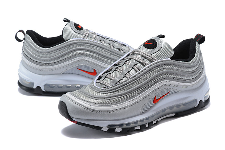 Nike Air Max 97 耐克跑步鞋金银黑白子弹全掌气垫884421-001