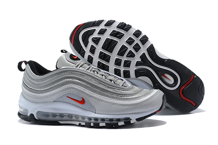 Nike Air Max 97 耐克跑步鞋金银黑白子弹全掌气垫884421-001