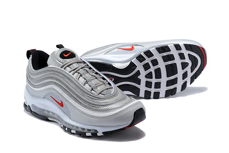 Nike Air Max 97 耐克跑步鞋金银黑白子弹全掌气垫884421-001