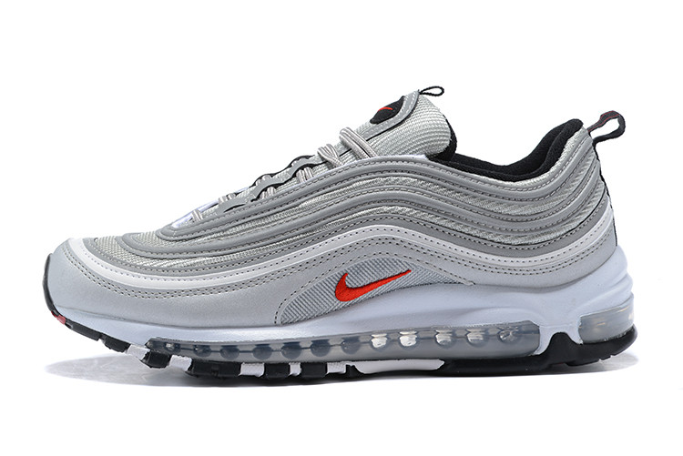 Nike Air Max 97 耐克跑步鞋金银黑白子弹全掌气垫884421-001