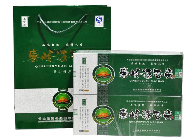 【房县馆】湖北竹山特产 精品手工有机绿茶 秦岭源毛尖盒装400G